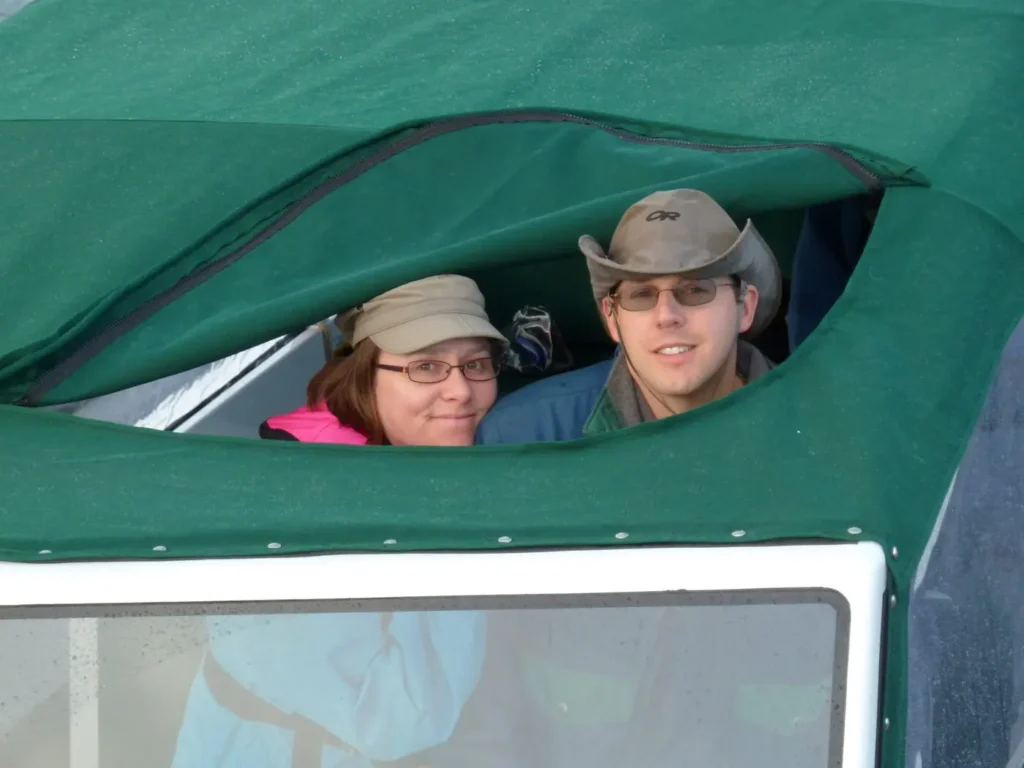 Bryan and Angela Phillips aboard the first Explorer 22 TDi