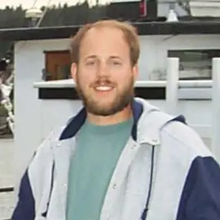Bryan Phillips on the dock in La Conner, May 1999
