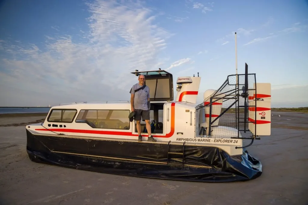 Bryan Phillips aboard an Explorer 24