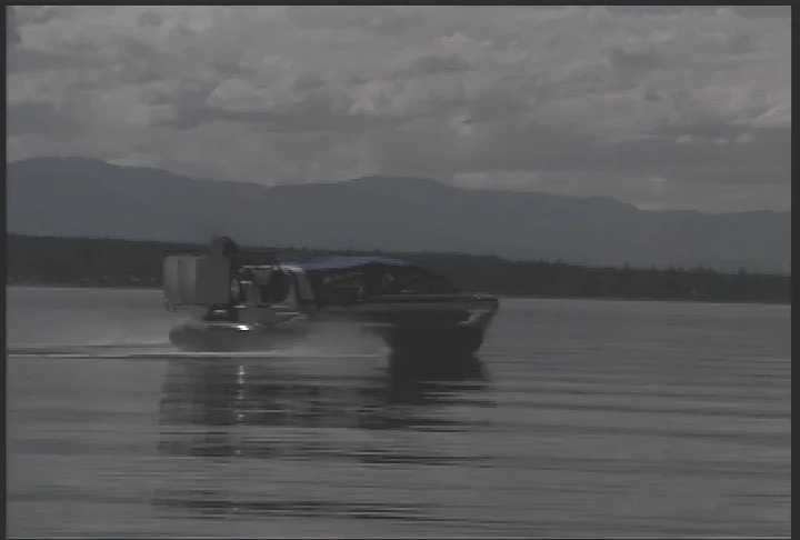 The Explorer 20 hovercraft underway near Courtenay, British Columbia, 1998