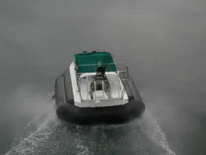 Explorer 22 TDi heading toward the camera in fog