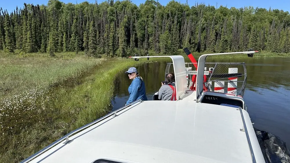 Explorer 24 hovercraft on a lake in Alaska