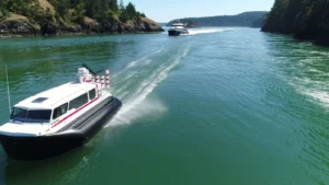 Two Explorer 24s running a channel in Canada
