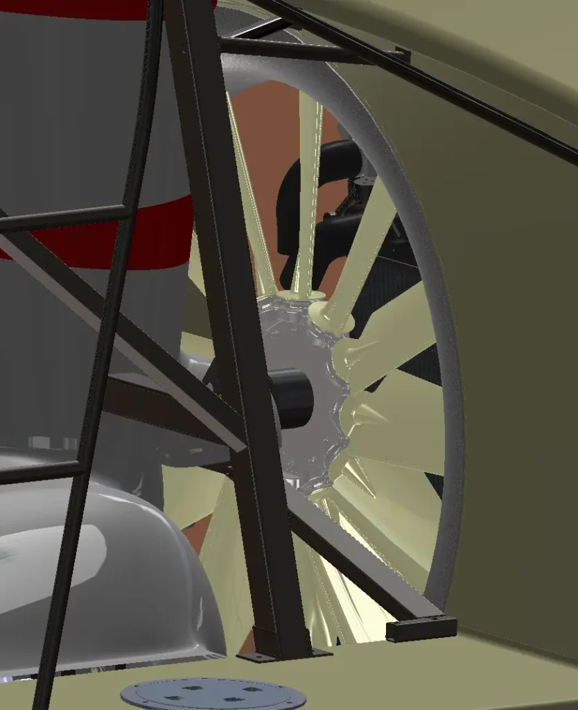 CAD drawing of the Explorer 24 lift fan