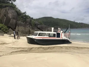 Explorer 24 on a remote Seychelles beach