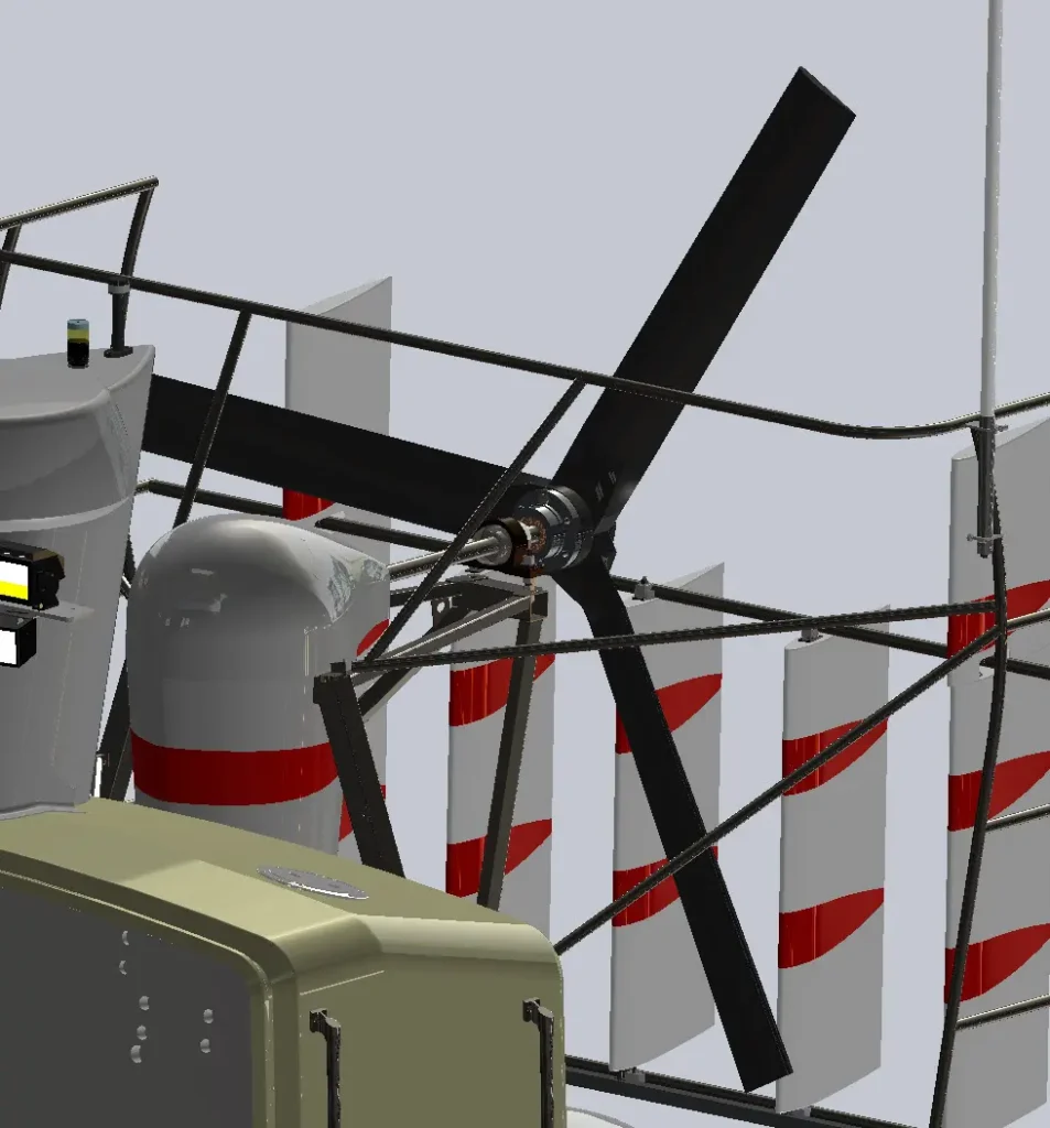 CAD drawing of the Explorer 24 thrust propeller and rudders