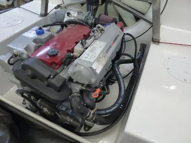 Steyr marine diesel engine installed in an Explorer 24 hovercraft
