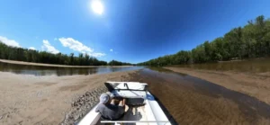 Surveyor 16 running on the water